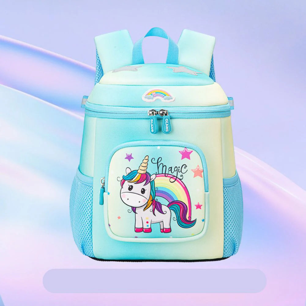 ZOKPO Unicorn School Bag for Girls | Waterproof PU Backpack for Kids | Lightweight Cute Cartoon Backpack Large Capacity Kid's Travel Bag, Picnic Bag, Lightweight School Bag for Boys Girls