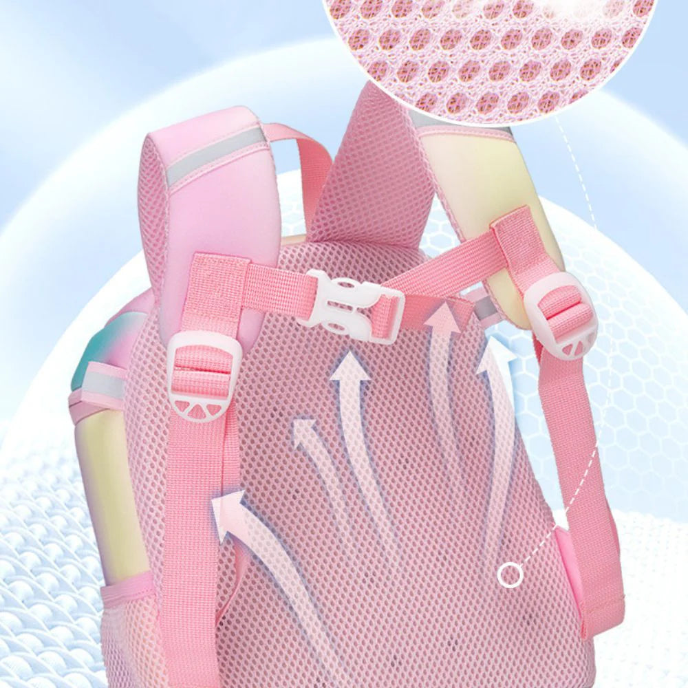 ZOKPO Unicorn School Bag for Girls | Waterproof PU Backpack for Kids | Lightweight Cute Cartoon Backpack Large Capacity Kid's Travel Bag, Picnic Bag, Lightweight School Bag for Boys Girls