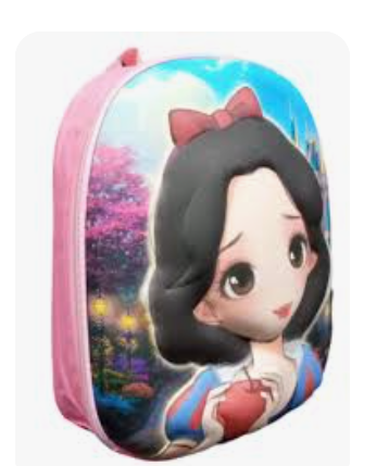 ZOKPO Princess Cartoon School Bag for Girls | Waterproof PU Lightweight Backpack | Kids Toddler Schoolbag for 3-7 Years | Cute Pink Disney-Inspired Travel Bag (Snow White Design)